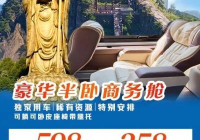 阜阳出发九华山[品质头等舱]祈福还愿赏景二日游598元,每周三六发团!